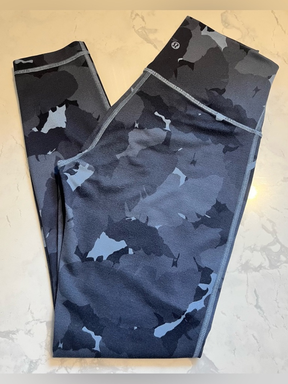 Lululemon Blue Camo Wunder Under Leggings